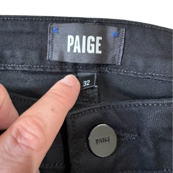 PAIGE Women's Hoxton Ankle Skinny Jeans in Black Size 32 - Picture 8 of 10